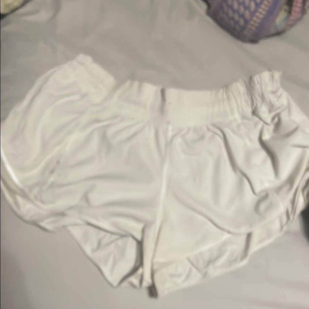 Lululemon Athletica White Athletic Shorts Relaxed Fit